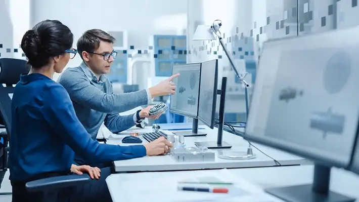 Two Engineers Collaborating